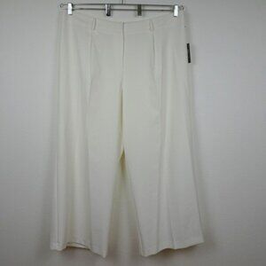 Vince Camuto Wide Leg Pants Women's Plus Size 20W Off White Pleated Dressy